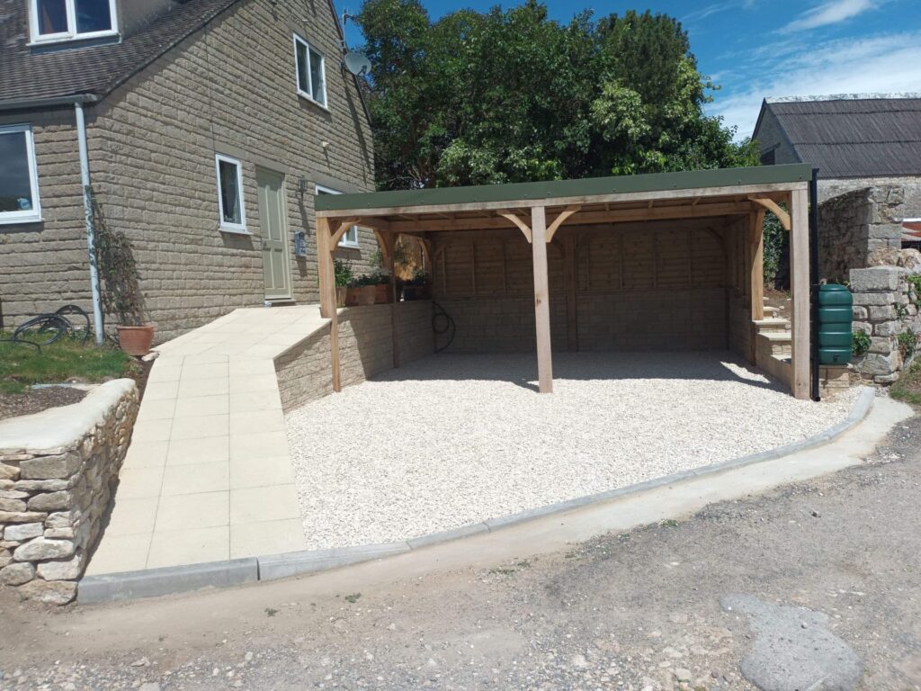 Oak frame Car Port