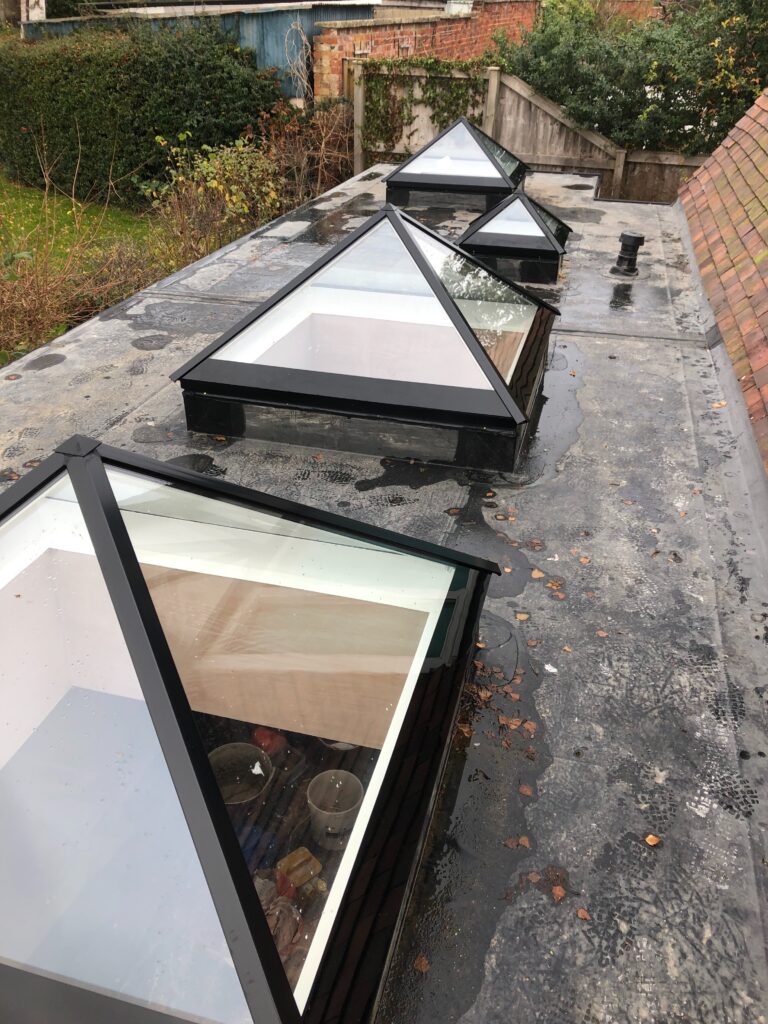 New roof and skylights